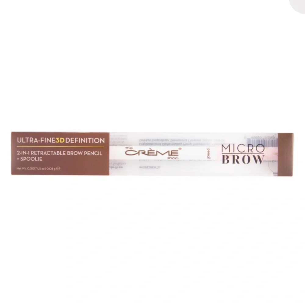THE CRÈME SHOP Micro Brow Pencil & Spooley - Medium Brown, NEW